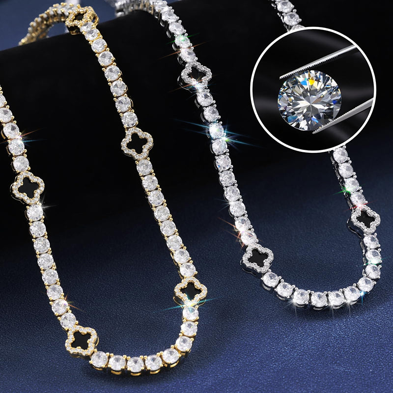 Tennis Chain Gold/Silver Plated Zircon Necklace Luxury Hip Hop Jewelry for Men Women