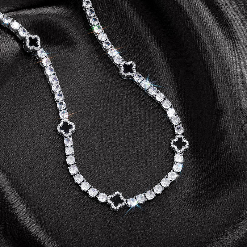 Tennis Chain Gold/Silver Plated Zircon Necklace Luxury Hip Hop Jewelry for Men Women