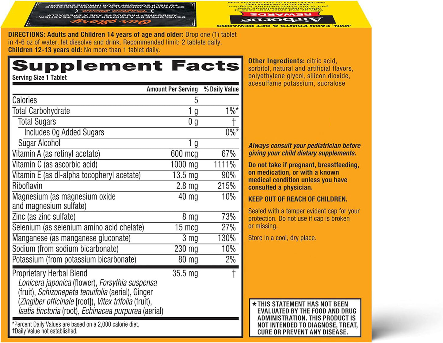 Vitamin C Effervescent Tablets | Uniquev Lebal