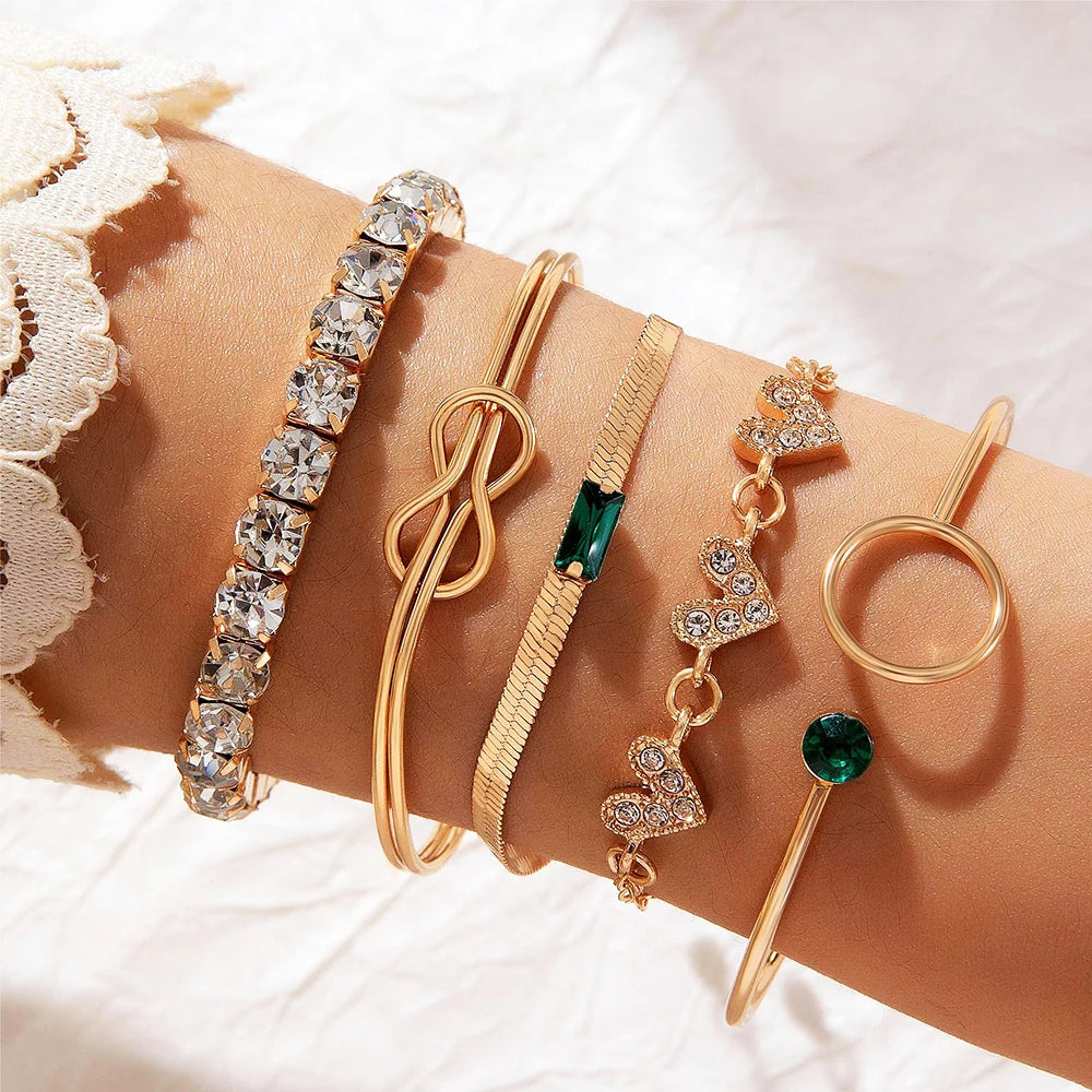 Snake Imitation Gemstone Bangle