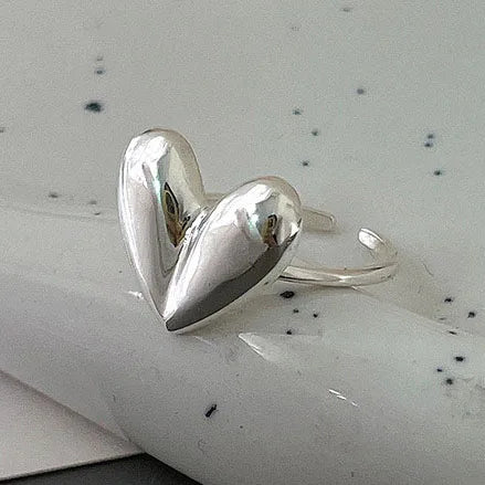 Elegant Irregular Zircon Silver Ring – 925 Sterling Cocktail Ring for Women