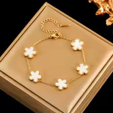 New Flower Charm Bracelet Waterproof Jewelry
