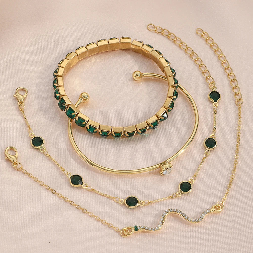 Snake Imitation Gemstone Bangle