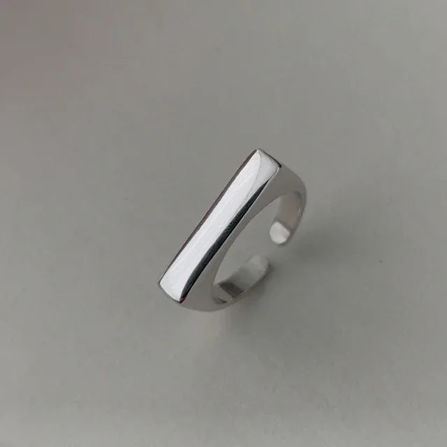 Elegant Irregular Zircon Silver Ring – 925 Sterling Cocktail Ring for Women