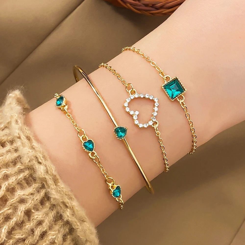 Snake Imitation Gemstone Bangle
