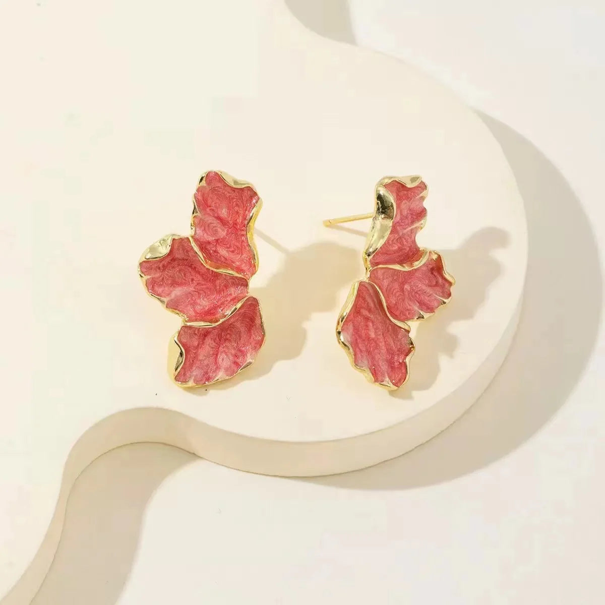 Cream Flower Earrings