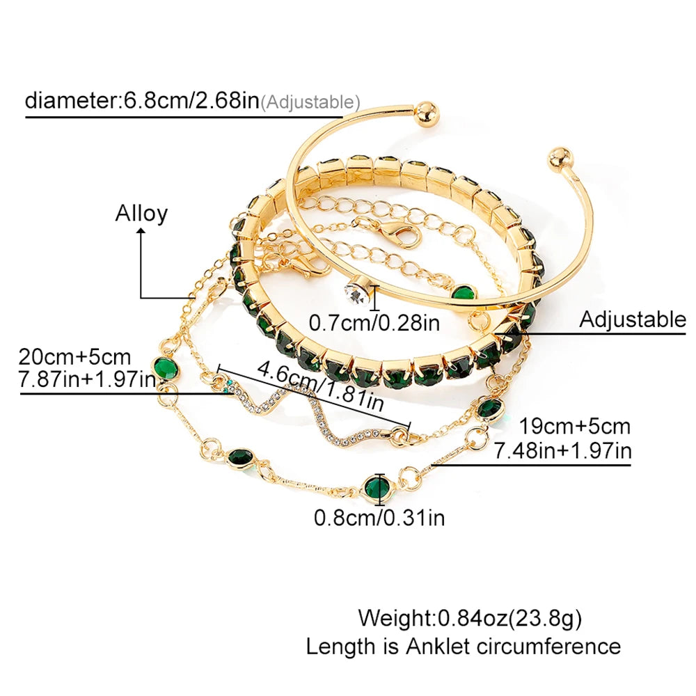 Snake Imitation Gemstone Bangle