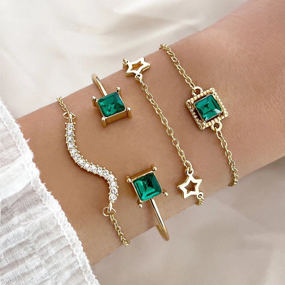 Snake Imitation Gemstone Bangle