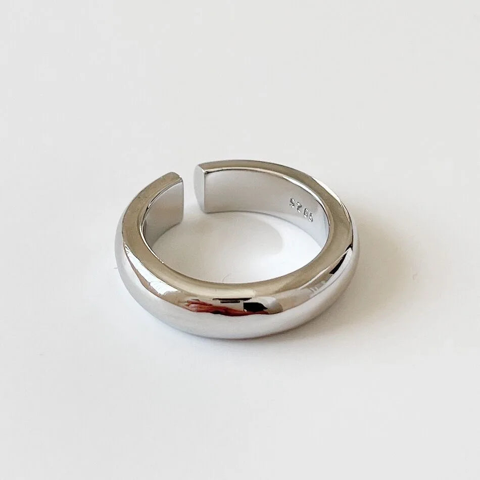 Elegant Irregular Zircon Silver Ring – 925 Sterling Cocktail Ring for Women