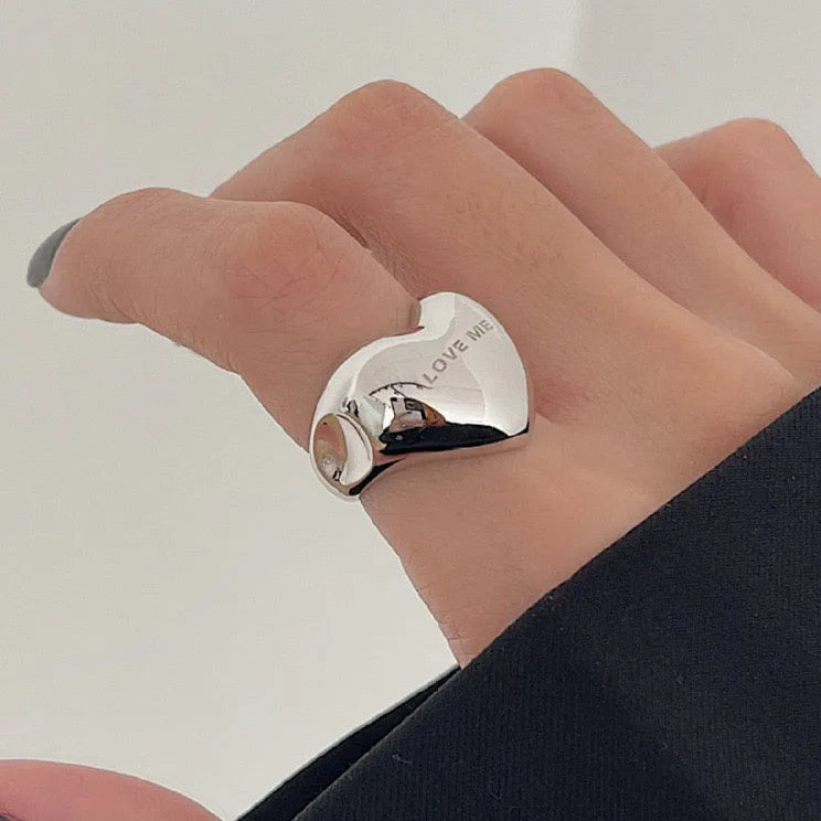Elegant Irregular Zircon Silver Ring – 925 Sterling Cocktail Ring for Women
