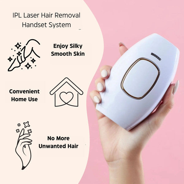 PL Laser Hair Removal Handset System – Painless and Safe for All Skin Types, Perfect for Home Use