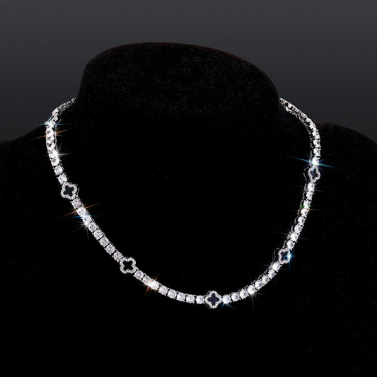 Tennis Chain Gold/Silver Plated Zircon Necklace Luxury Hip Hop Jewelry for Men Women
