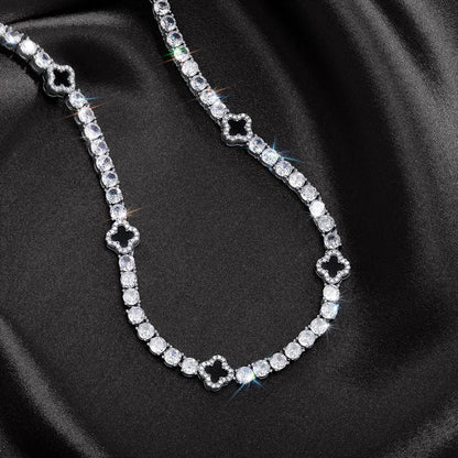 Tennis Chain Gold/Silver Plated Zircon Necklace Luxury Hip Hop Jewelry for Men Women