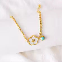 New Flower Charm Bracelet Waterproof Jewelry