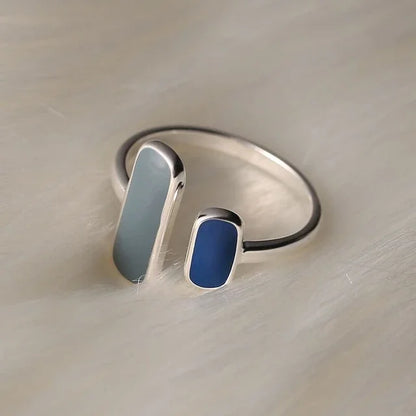 Elegant Irregular Zircon Silver Ring – 925 Sterling Cocktail Ring for Women