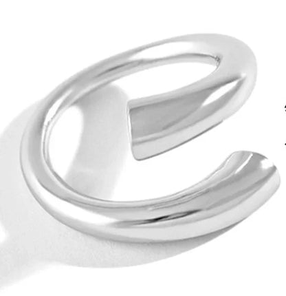 Elegant Irregular Zircon Silver Ring – 925 Sterling Cocktail Ring for Women