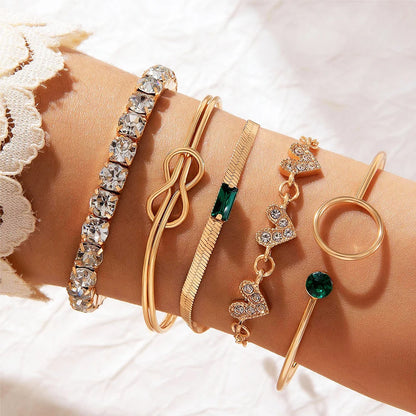 Snake Imitation Gemstone Bangle