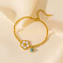 New Flower Charm Bracelet Waterproof Jewelry