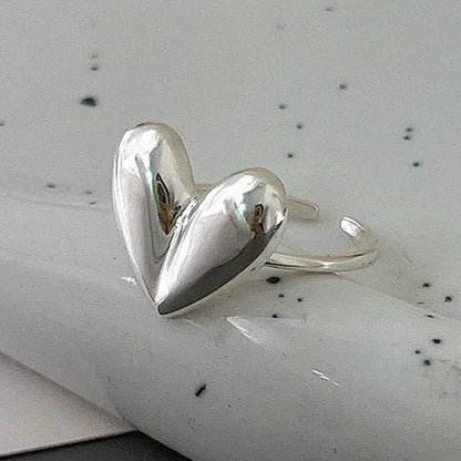 Elegant Irregular Zircon Silver Ring – 925 Sterling Cocktail Ring for Women