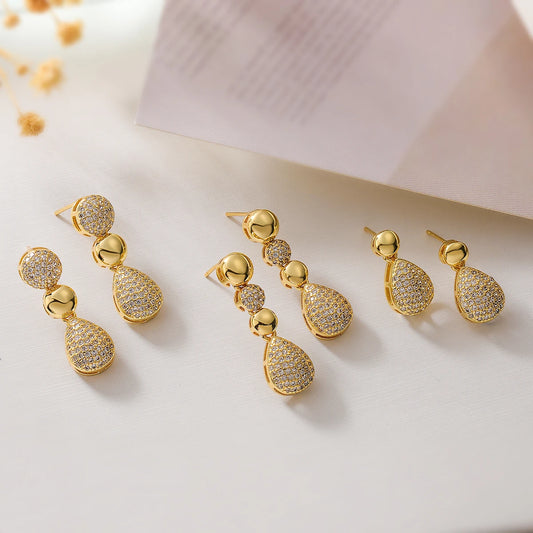 Ball Shape Long Dangle Earrings For Women High Polish Jewelry