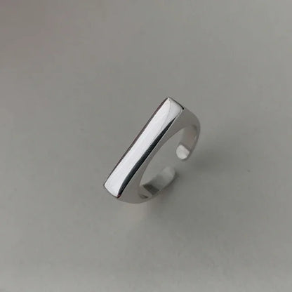 Elegant Irregular Zircon Silver Ring – 925 Sterling Cocktail Ring for Women