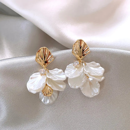 Korean Imitation Shell Dangle Earrings