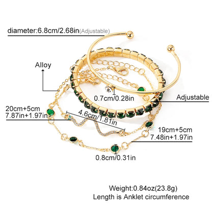 Snake Imitation Gemstone Bangle