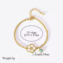 New Flower Charm Bracelet Waterproof Jewelry