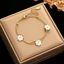 New Flower Charm Bracelet Waterproof Jewelry