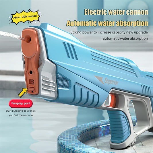 Summer Full Automatic Electric Water Gun Toy Induction Water Absorbing High-Tech Burst Water Gun Beach Outdoor Water Fight Toys | Unique Lebal