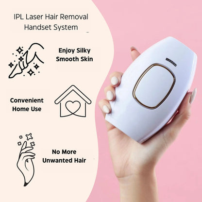 PL Laser Hair Removal Handset System – Painless and Safe for All Skin Types, Perfect for Home Use